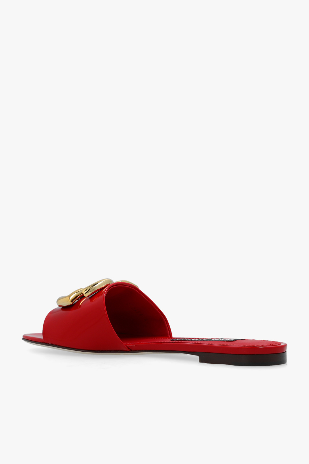 Dolce & Gabbana RED ‘BIANCA’ GLOSSY SLIDES サンダル ロゴ Dolce & Gabbana Bianca DG-logo Slides | Pink | FARFETCH